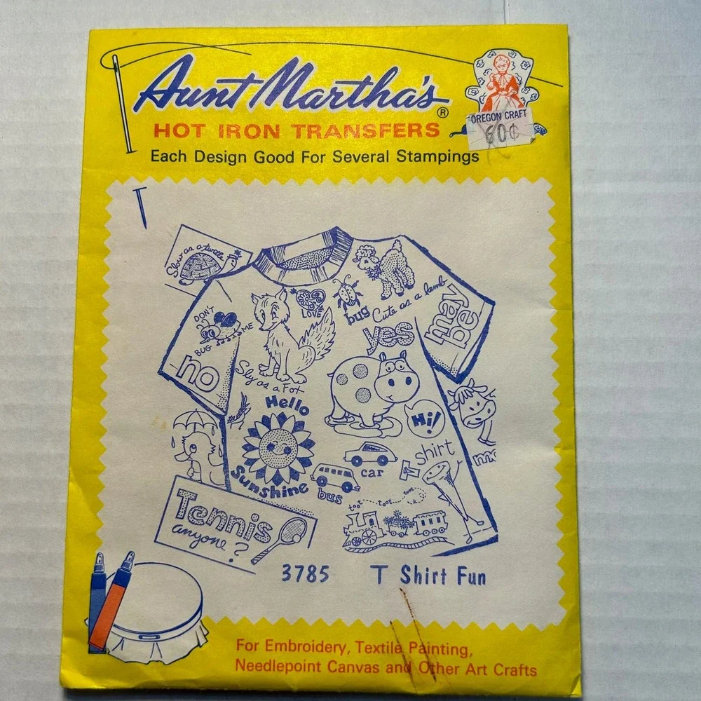 Aunt‎ Marthas Hot Iron Transfers #3929 Happy Gadgets/#3785 T Shirt Fun NOS